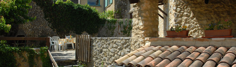 Terrasse gîte Le Murier - Ardèche